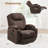 Fabric Rocking Chair with Massage, 360 Degree Swivel Sofa Seat with Drink Holder-1182140338