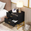 Table de chevet en fer avec 2 tiroirs-61191860-31198633