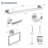 Square 5 - Piece Bathroom Hardware Set-99903001