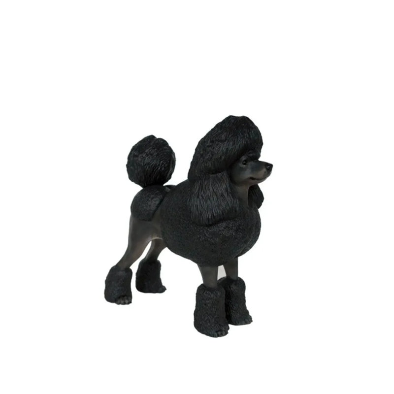 Statue de chien caniche grandeur nature, Noir