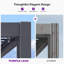 Pergola d'extérieur en aluminium mauve l 20 pi x P 10 po avec toit ajustable-122720958