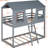 Gray Twin Over Bunk Bed With Front Windows - Enhance Natural Solid Wood Stable Construction