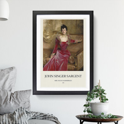 Mrs. Hugh Hammersley by John Singer Sargent - Picture Frame Painting