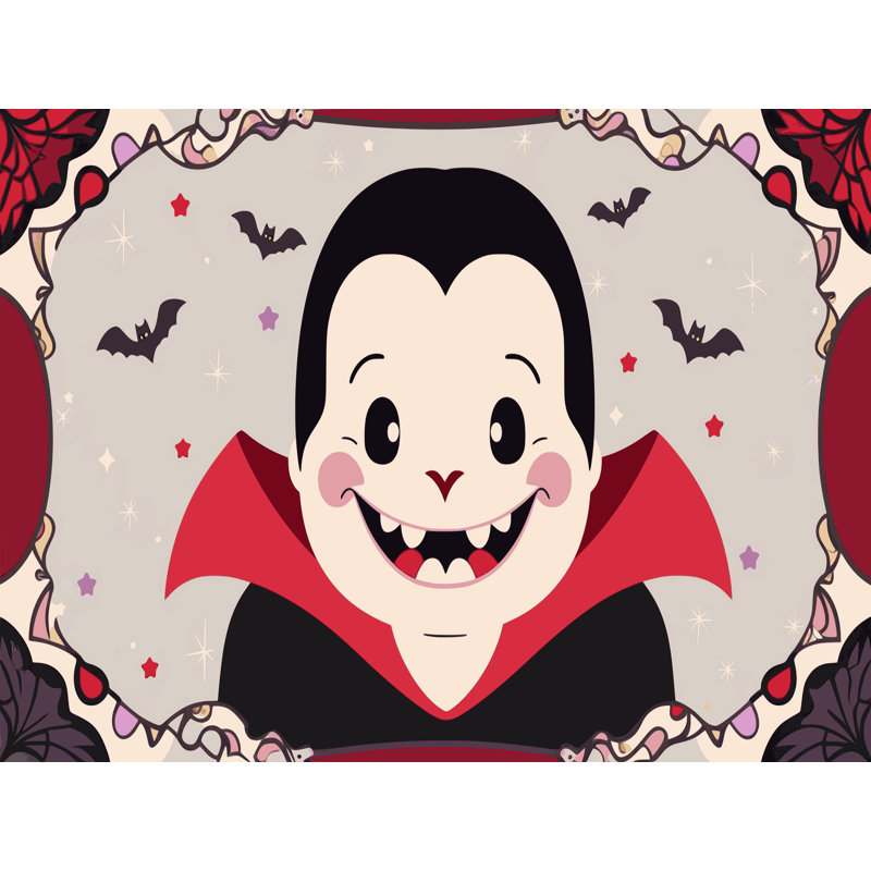 Tapis de vacances d'Halloween The Holiday Aisle®, Rectangulaire 2 pi x 3 pi