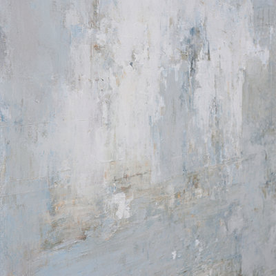 White Plaster Wrapped Canvas Wall Art