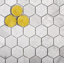 Carreau de mosaïque en marbre nid d'abeille en marbre 12 po x 12 po Apollo Harbor