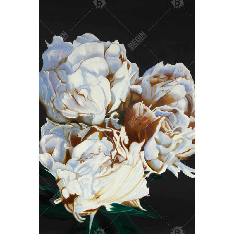 Pivoines en fleurs - Toile florale romantique pour la décoration intérieure