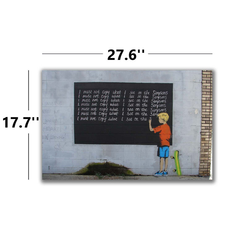 Simpsons Blackboard Street Art Canvas