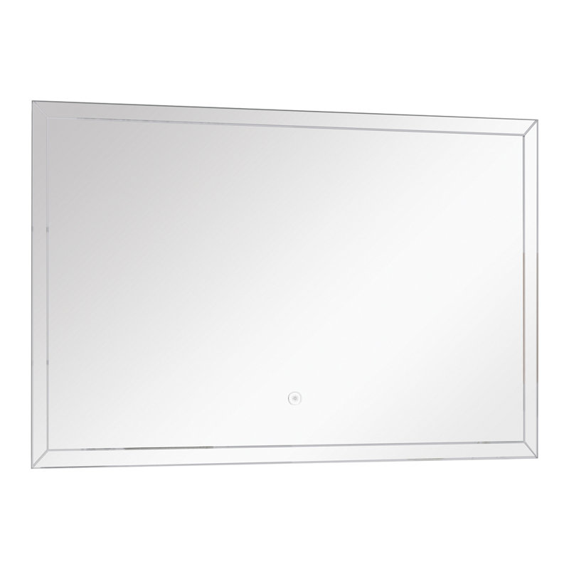 Miroir à fixation murale del-rétroéclairé Rivas, H 21,65 po x L 35,43 po