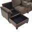 Canapé modulaire rembourré en velours côtelé de 116,9 po Modern Ushaped-819650806