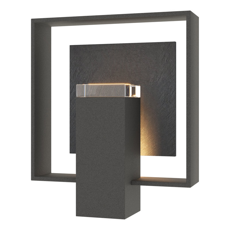Shadow Box Aluminum Wall Light, 11.7" H x 10" W x 4" D, Natural Iron