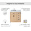 Meuble-lavabo simple en bois massif 36 po Tidworth avec plateau en marbre de Carrare 1,5 po-1566296948-1546052622-1546052611