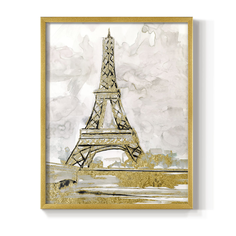 «Eiffel Tower Glitz», reproduction encadrée - bois massif, H 10 po x l 8 po