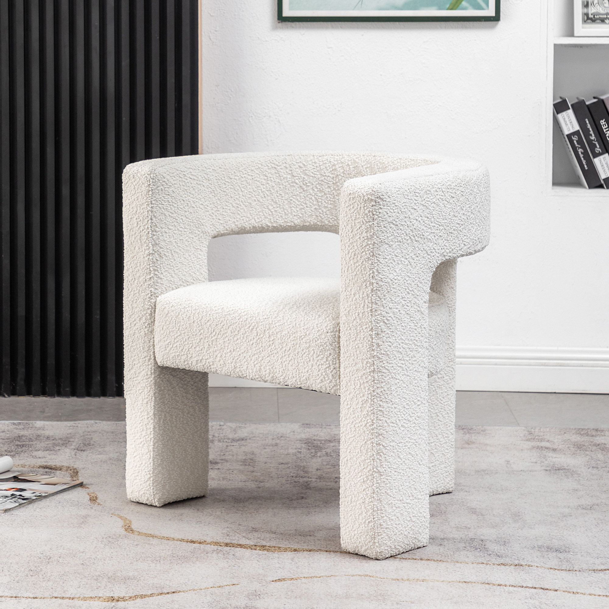 Armchair black and online white