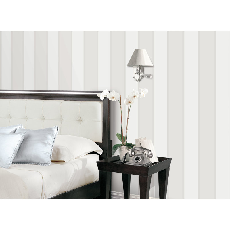 Donner 10m x 53cm Matte Wallpaper Roll, Silver/White/Grey