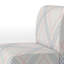 Fauteuil de chambre tapissier à motif crème et bleu Tartan