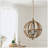 Barkon 4 - Light Iron Globe Chandelier