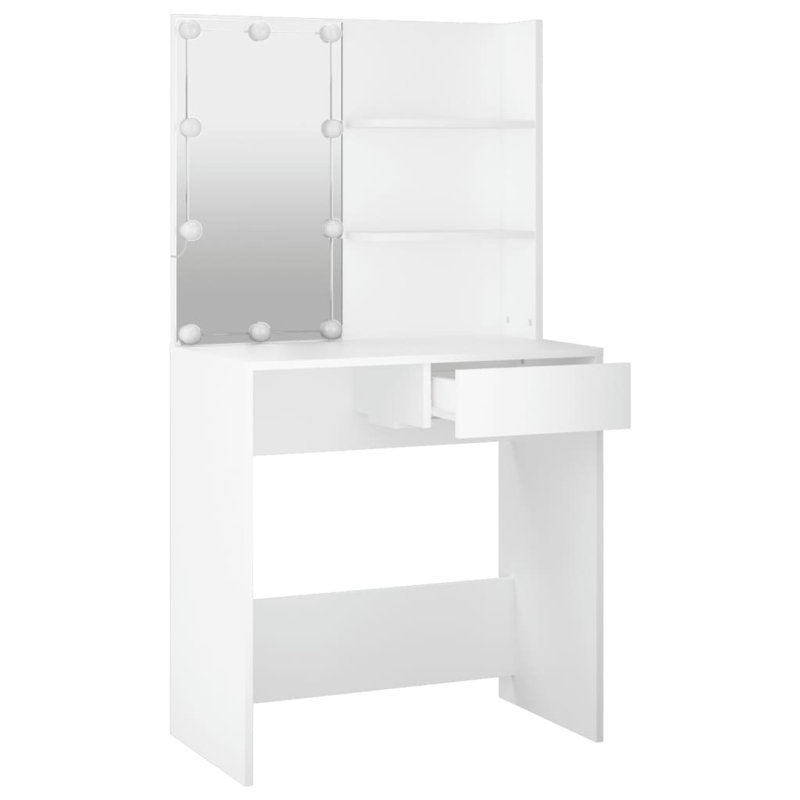 Kloni Dressing Table with Mirror, White
