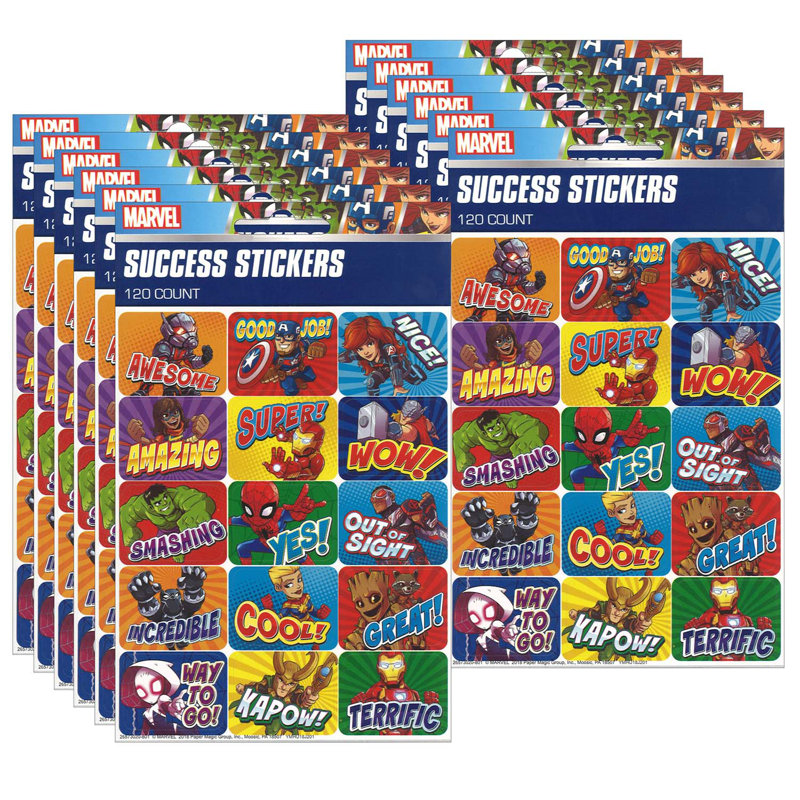 Accessoire éducatif d'autocollants Marvel Super Hero Adventure
