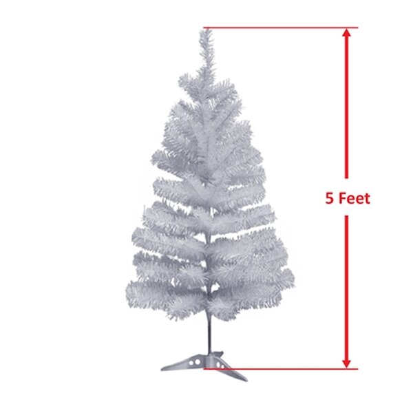 The Holiday Aisle® Snow 5' White Pine Artificial Christmas Tree with ...