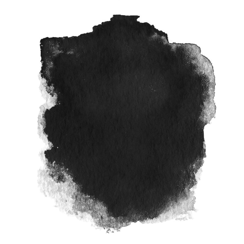Black Spot, Watercolour Abstract by Zakharova_Natalia - Wrapped Canvas Print, 30cm H x 30cm W