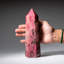 Véritable pointe de rhodonite impériale polie authentique de Madagascar (3,6 lb)