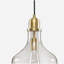 Lustre en forme de cloche en forme de cloche dorée / transparente de 9 po de diamètre-2112509064