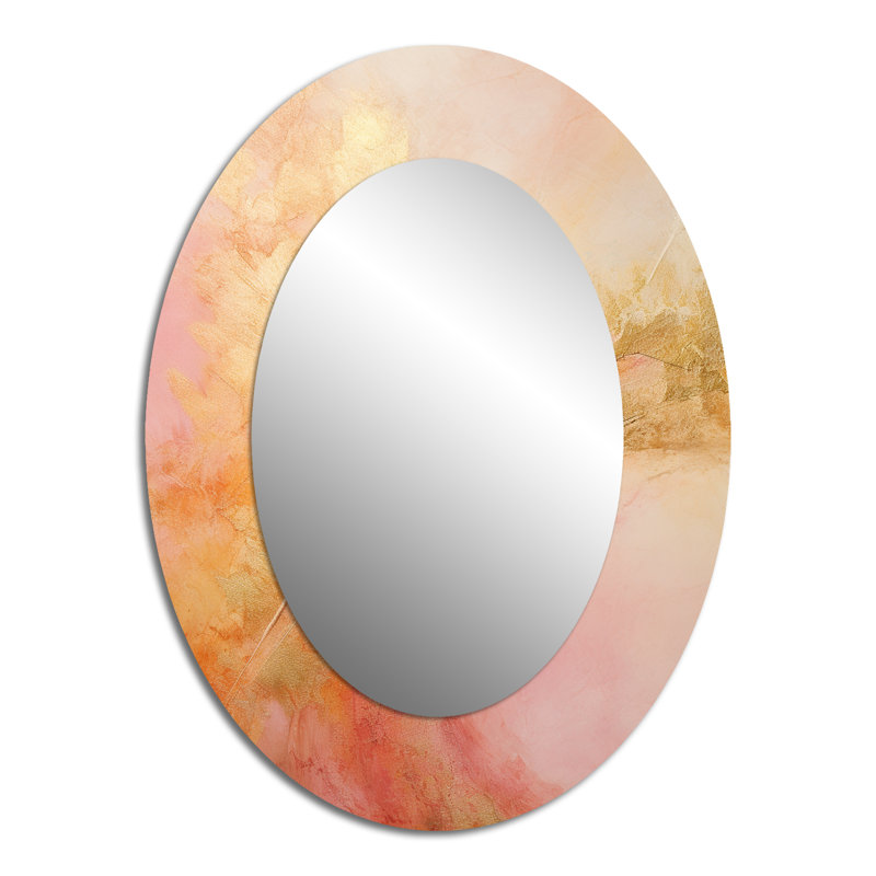 Miroir mural doré sur fond blanc, 40 po x 30 po