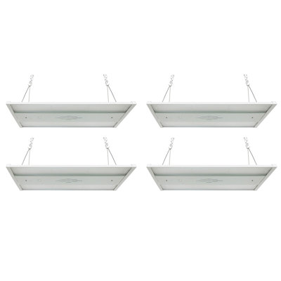 Éclairage linéaire à DEL haute baie de 220 W, garage atelier entrepôt, sous-sol de rangement super lumineux (paquet de 4)