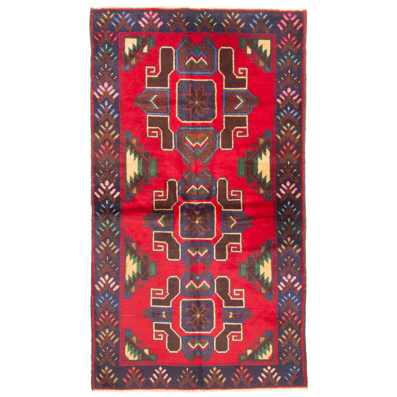 Teimani Red Rug 3'5" x 6'2"