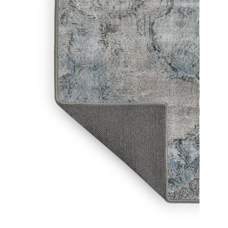 Tapis décoratif gris en laine oriental, Rectangle 6 pi x 9 pi