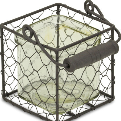 HomeRoots 3.5'' H Glass Tabletop Lantern