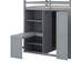 Lit mezzanine double avec garde-robe, tablettes et bureau-672502664