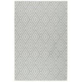 Diamond Platinum/White Machine Washable Rug