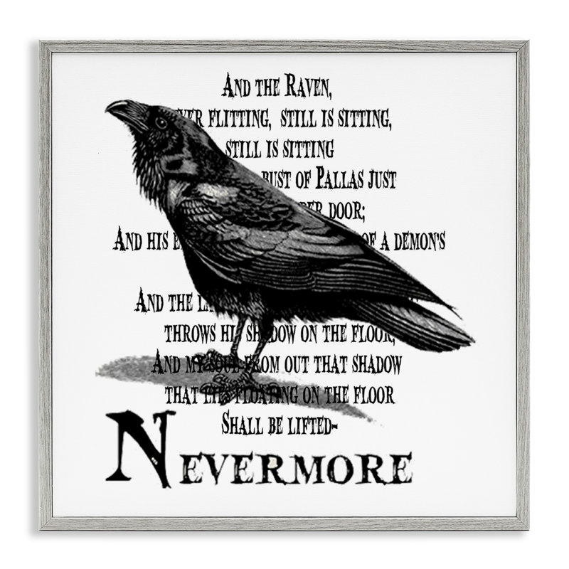 Crow, corbeau, effrayant, Halloween, citation de texte, estampe numérique texturée, Estampe numérique Farmhouse