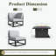  9 Pieces Modern Aluminum Patio Furniture Set With Fire Table, Outdoor Modular Sectional Conversation Set L-shaped Sofa For Backyard-701990232-701990239