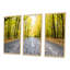 «Cracked Road In The Forest», ensemble d'art mural sur toile encadré paysage-1201174922-1201174926