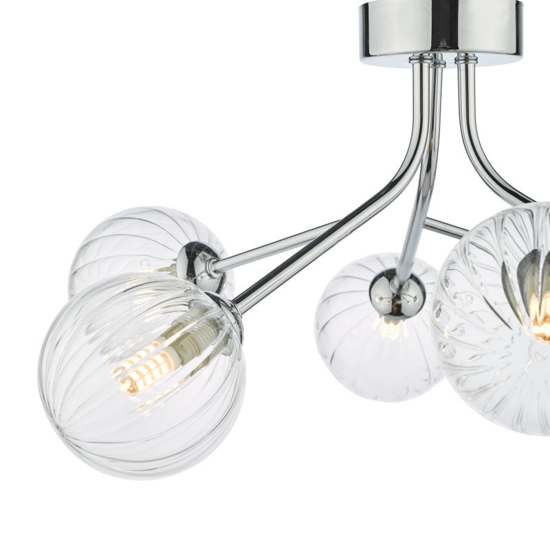 Analin Glass Semi Flush Mount