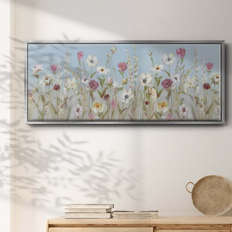 Fleurs printanières - toile encadrée, H 20 po x l 50 po