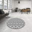 Tapis noir/blanc cassé tissé à la machine-883730443