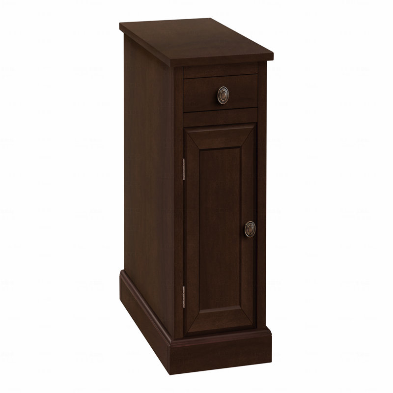 Table d'appoint, table de bout, table d'appoint, table de chevet, table étroite, lampe, tiroir de rangement, placage, traditionnel