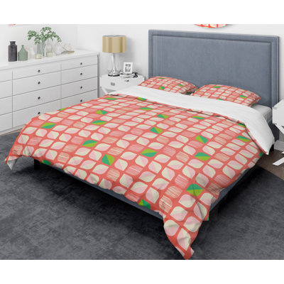 Ensemble de housse couette abstrait géométrique viii mid-century