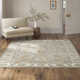 Desmondia Handmade Wool Aqua/Ivory Rug