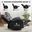 Fauteuil inclinable, inclinable et pivotant avec massage et vibration