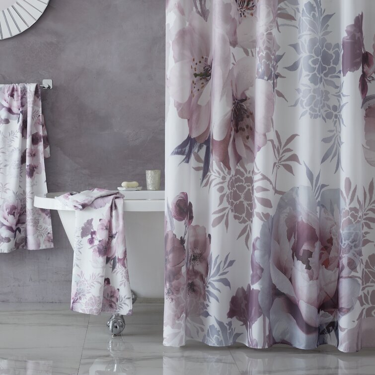 Dramatic Floral Shower Curtain
