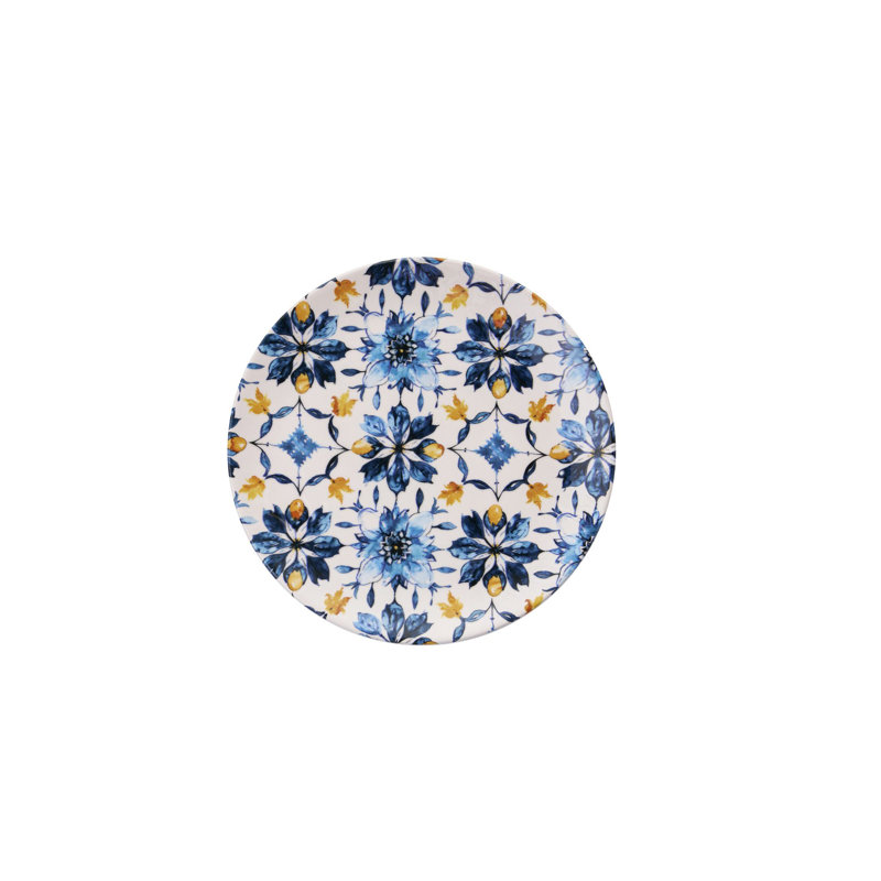 Elegant Dessert Plate Set (6 Pieces), 100% Ceramic, 7.6 x 7.6 x 0.8 inches | Dishwasher & Microwave Safe | Perfect for Serving Cakes, Pastries, and Desserts | Stylish Addition to Your Tableware Collection