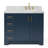 Freitas 43'' Solid Wood Single Bathroom Vanity in Midnight Blue with 1.5'' Carrara Marble Top, Right Offset, Rectangle Sink-1464061870-1464061856-1431068383