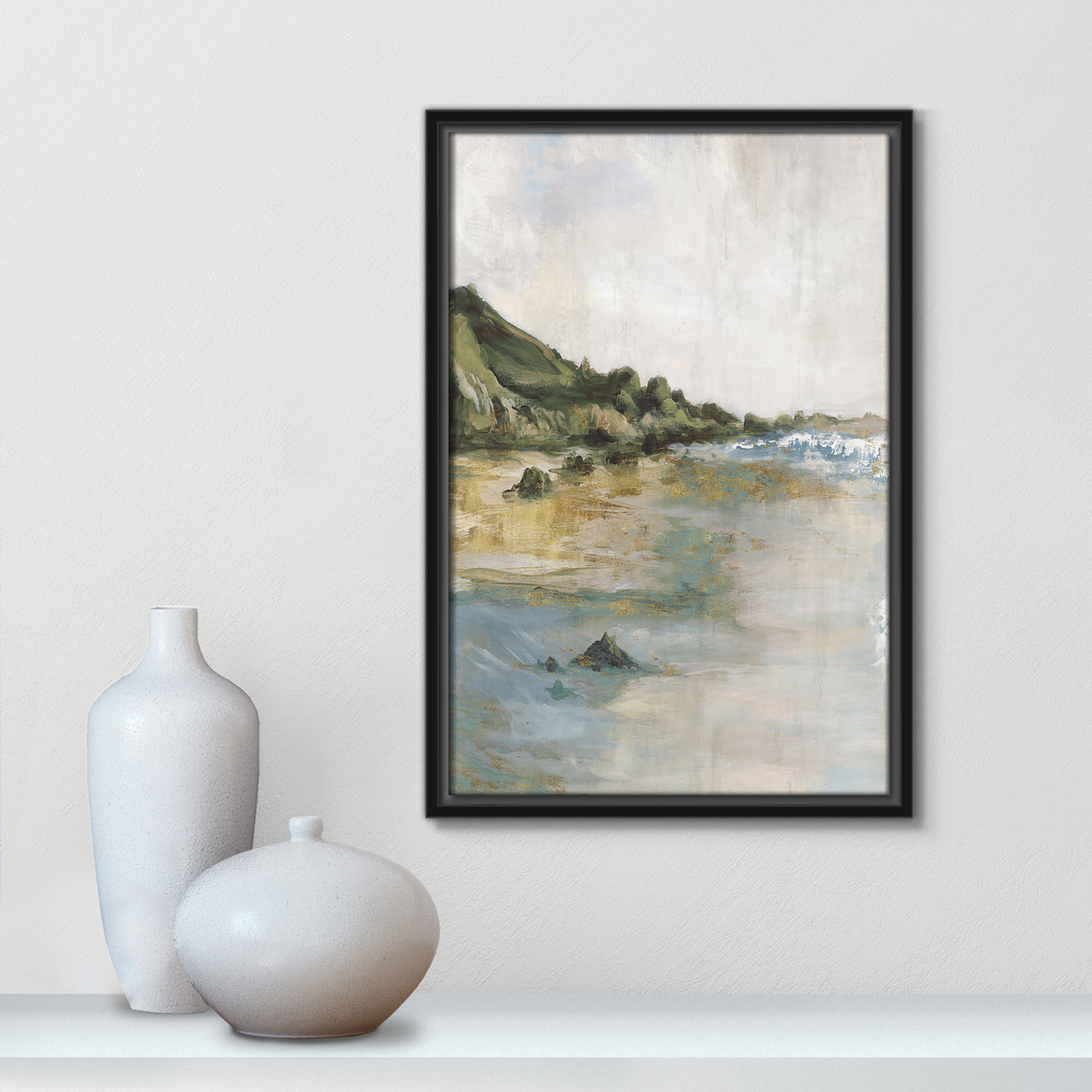 Cordoba "Tide's Edge" Print, 19.5" H x 13.5" W, Black