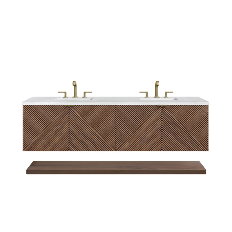 Marcello 72'' W Double Vanity, Ethereal Noctis, 8" Widespread