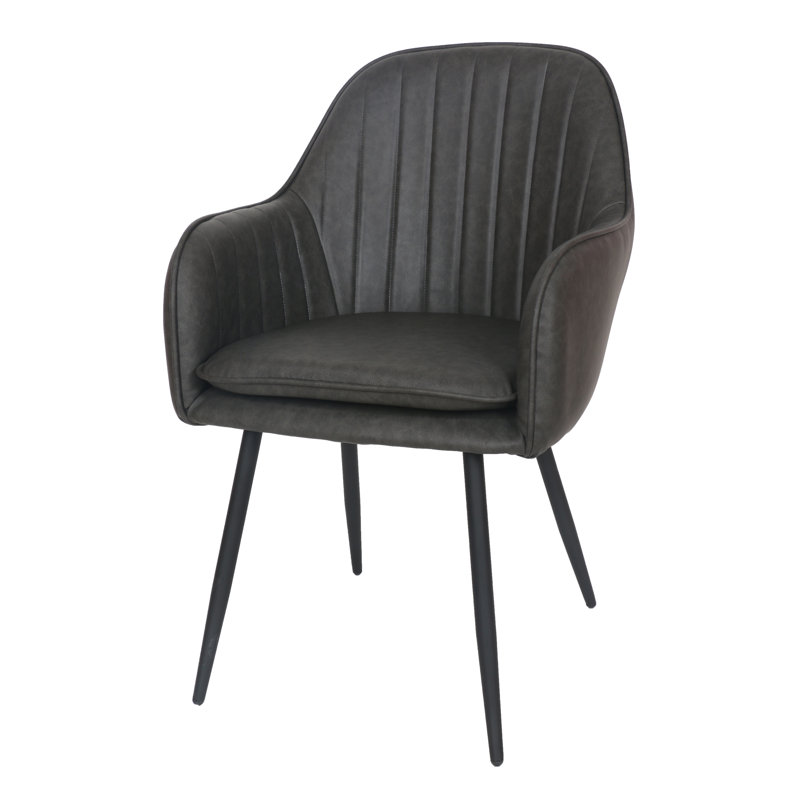 Fauteuil rembourré, Gris foncé